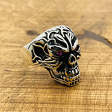 Men's Skull 925 Sterling Silver Ring - TryAladdin