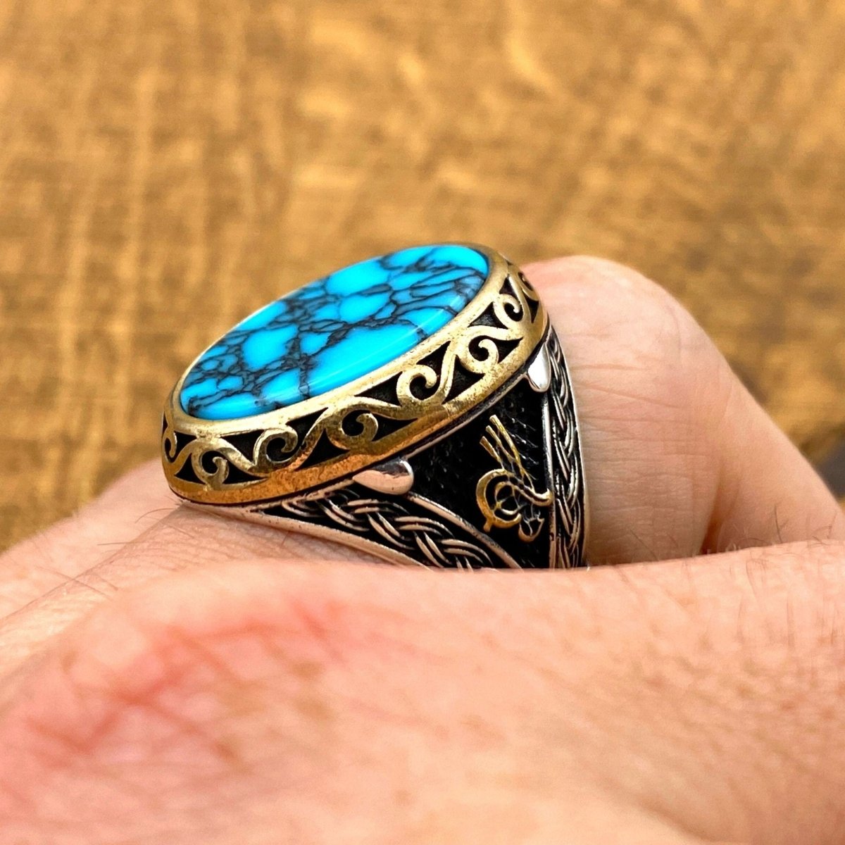 Men's Turquoise Stone Ring - TryAladdin