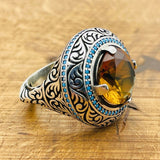 Multi - Color Zultanite Stone Men's Ring - TryAladdin