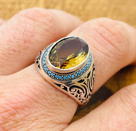 Multi Color Zultanite Stone Men's Ring - TryAladdin