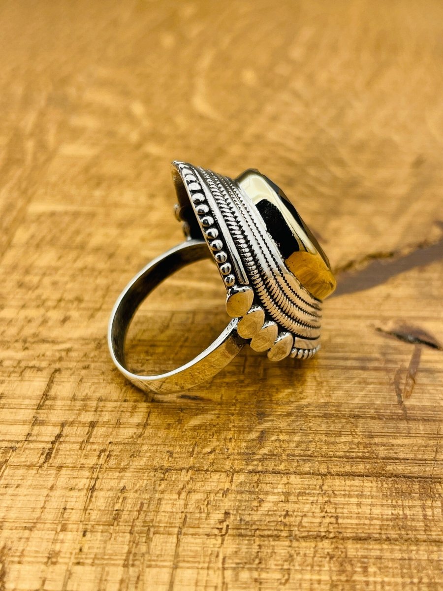 Onyx Silver Ring - TryAladdin