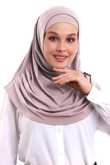 Powder Adult Bonnet Hijab Ready to Wear Practical Scarf - TryAladdin