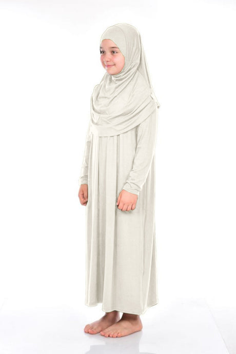 Praktisches Kindergebet Kleid 8-12 Jahre Beige