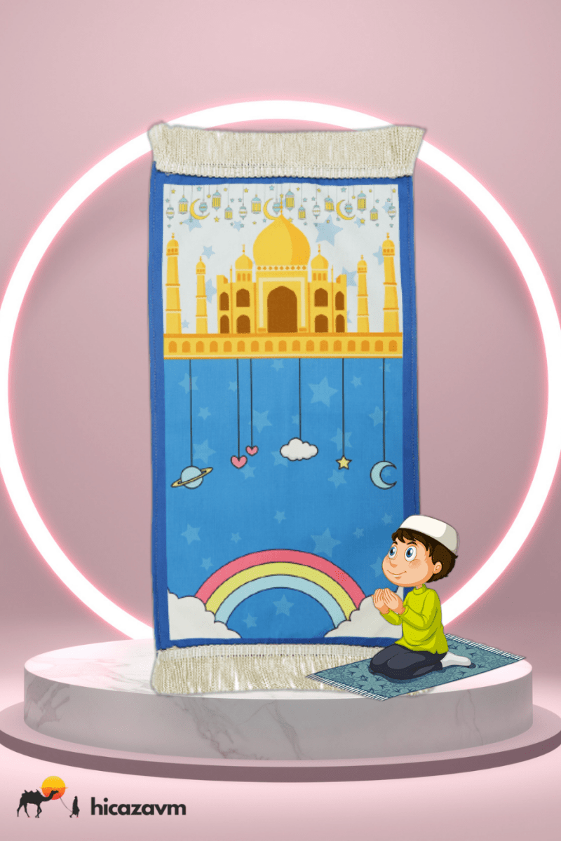 Rainbow Design Children's Prayer Mat - TryAladdin