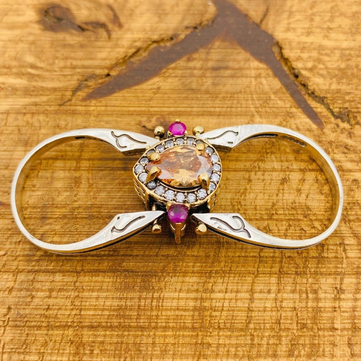 Reversible Amethyst and Citrine Ring - TryAladdin