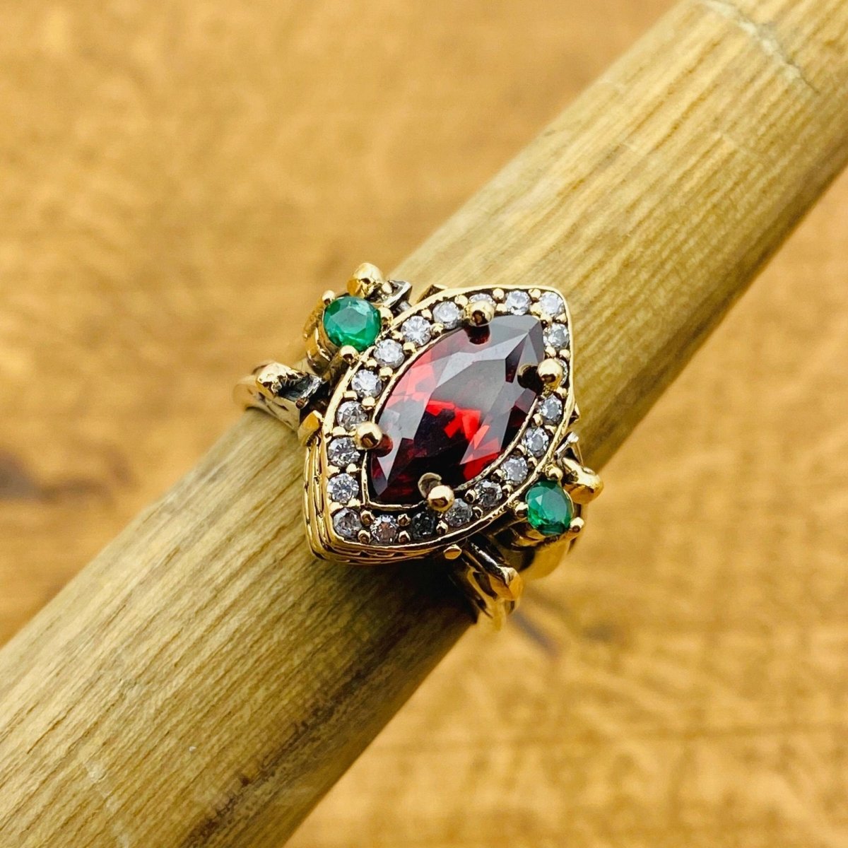 Reversible Ring, Ruby - Sapphire Stone - TryAladdin