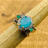 Reversible Turquoise - Pink Quartz Ring - TryAladdin