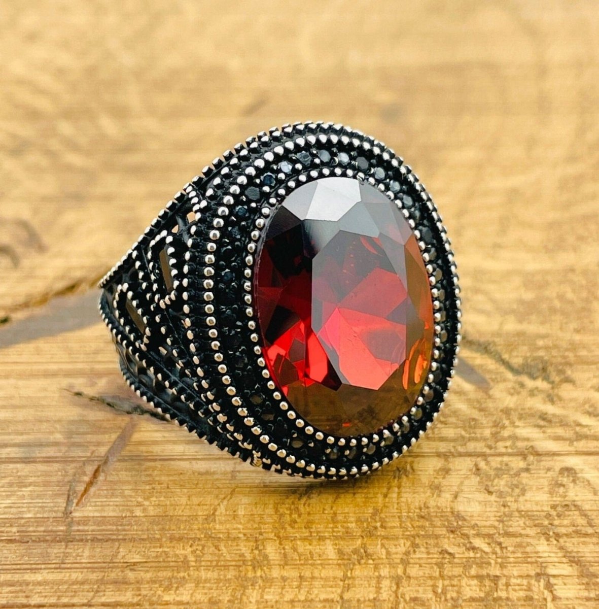 Ruby Silver Ring - TryAladdin