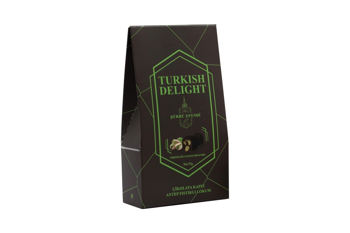 Sukru Efendi 1935 | Open and Enjoy Turkish Delight Chocolate Coated Pistachio - TryAladdin