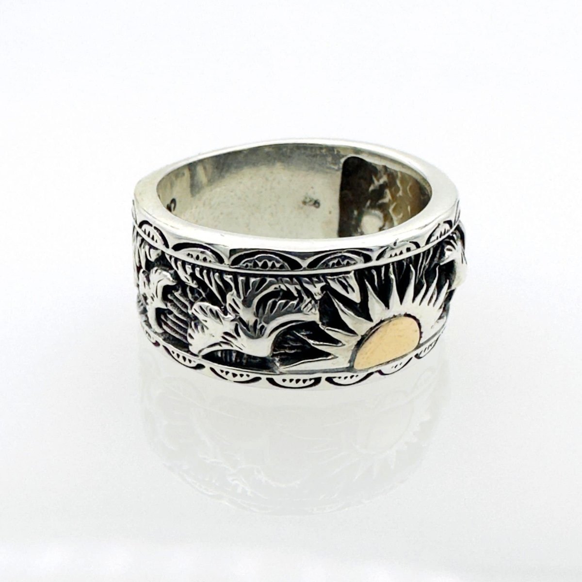 Sun Totem Eagle Sun Design Ring - TryAladdin