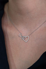 Taki | Heart Attached to Eternal Love Silver Heart Necklace Valentine Gift - TryAladdin