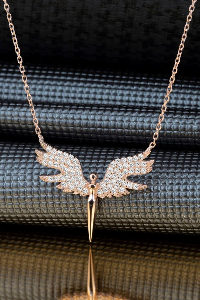 Taki | Michael Angel Rose Gold Women's Silver Necklace - TryAladdin