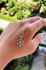 Taki | Zircon Stone Snowflake Model Women's Necklace - TryAladdin