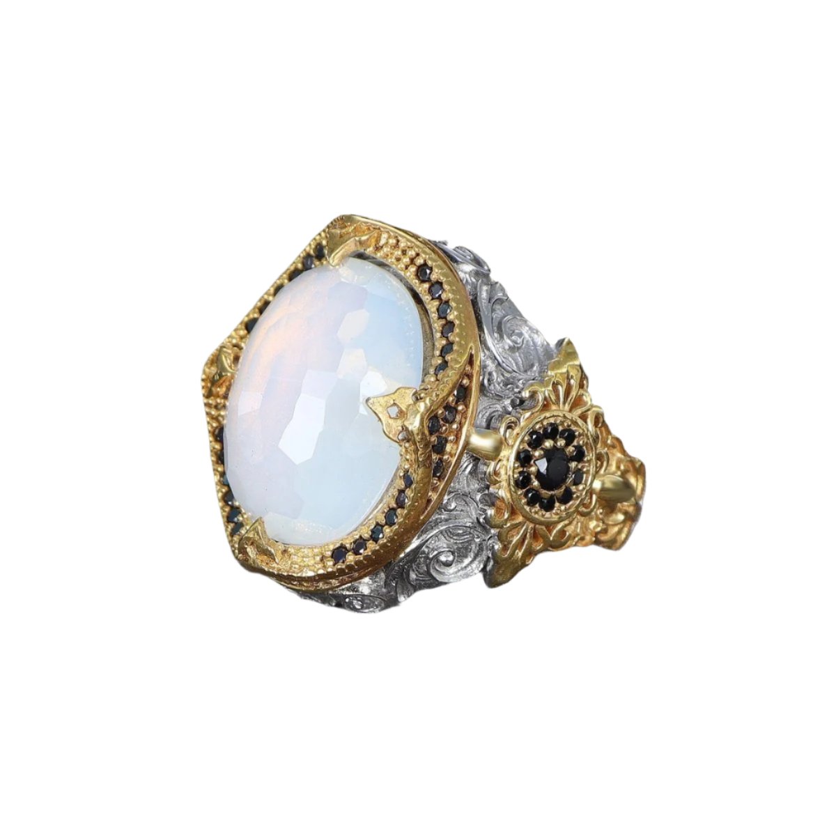 Tesbihevim | Moonstone Silver Ring for Men - TryAladdin