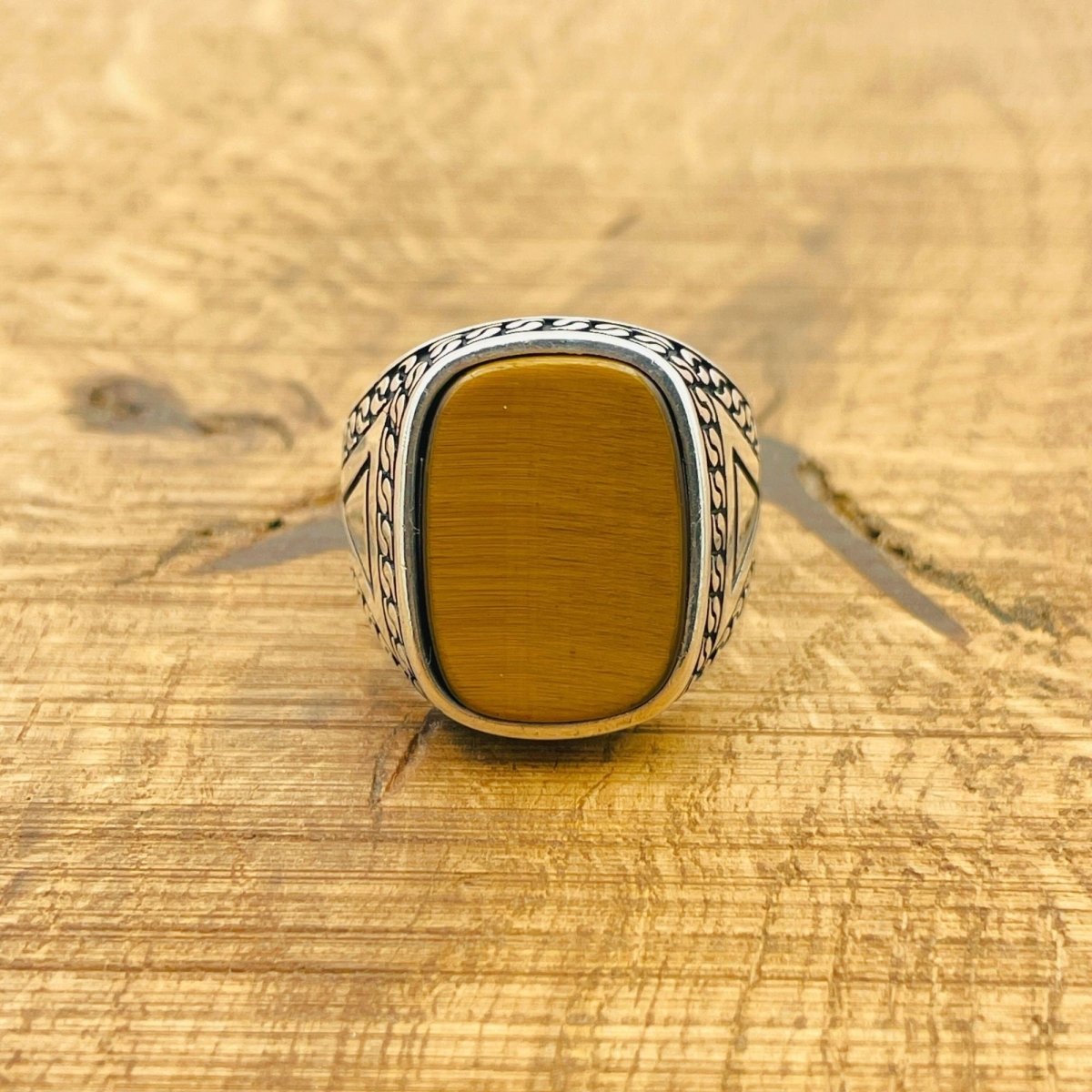 Tiger's Eye Silver Ring - TryAladdin