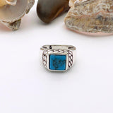 Turquoise Men's Silver Ring - TryAladdin