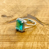 Women’s Aquamarine Silver Ring - TryAladdin