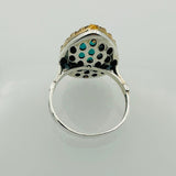 Women's Blue Turquoise Heart Ring - TryAladdin