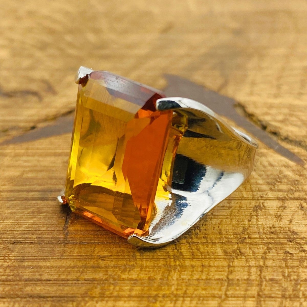 Women's Citrine Stacking Ring - TryAladdin