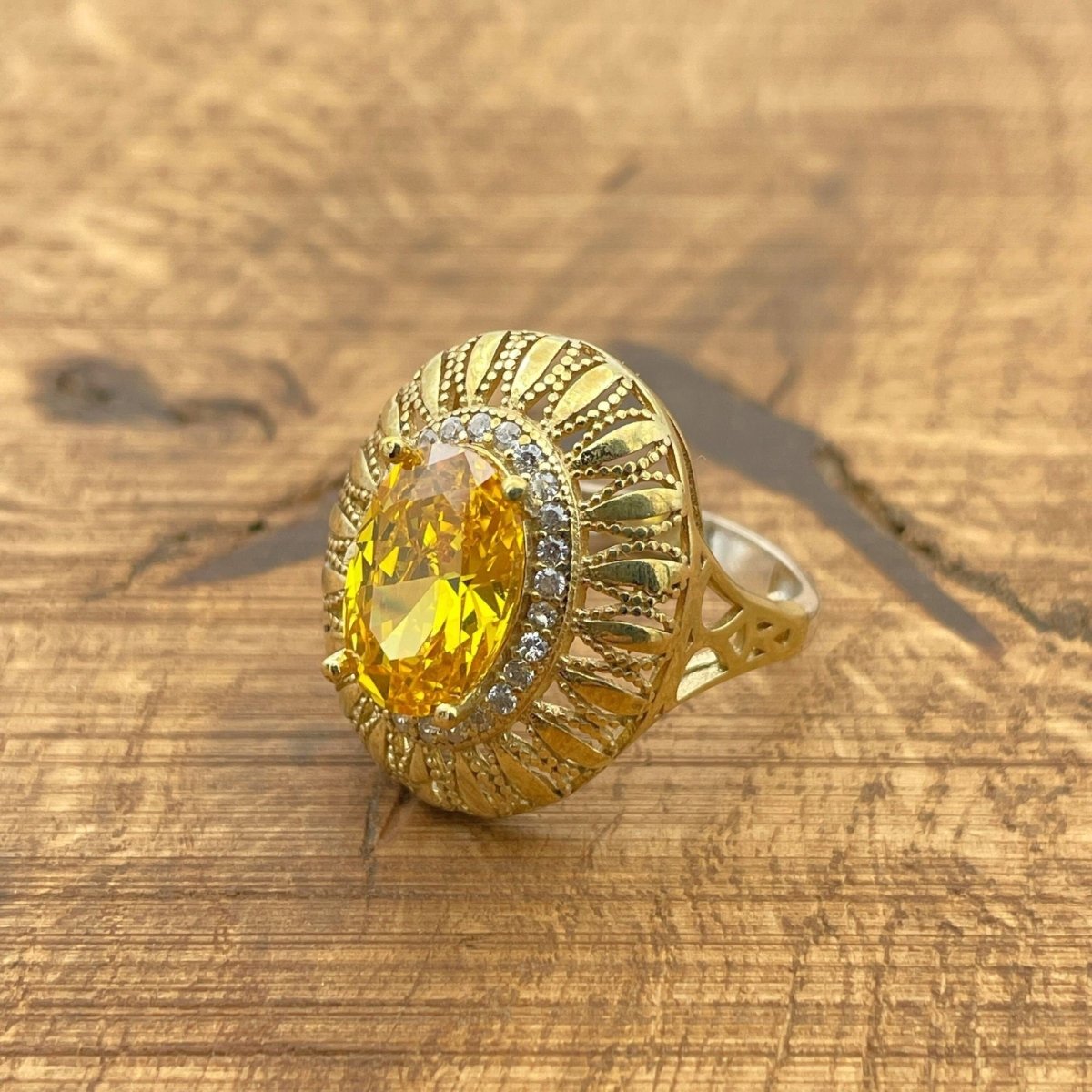 Women's Citrine Sterling Silver Ring - TryAladdin