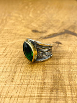 Women's Emerald Silver Ring - TryAladdin