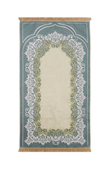 Bursa Ipek | Green Velvet Carpet Prayer Rug New - TryAladdin