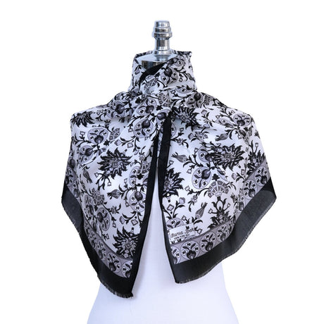 Cintemani Breathable Silk Scarf in Charcoal & Gray - TryAladdin