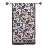 Lale Elegant Silk Scarf in Brown, Orange, Turquoise & Cream - TryAladdin