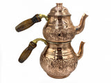 Lavina | Copper 2 Piece Tea Pot with 2 Lids (24 cm) - TryAladdin