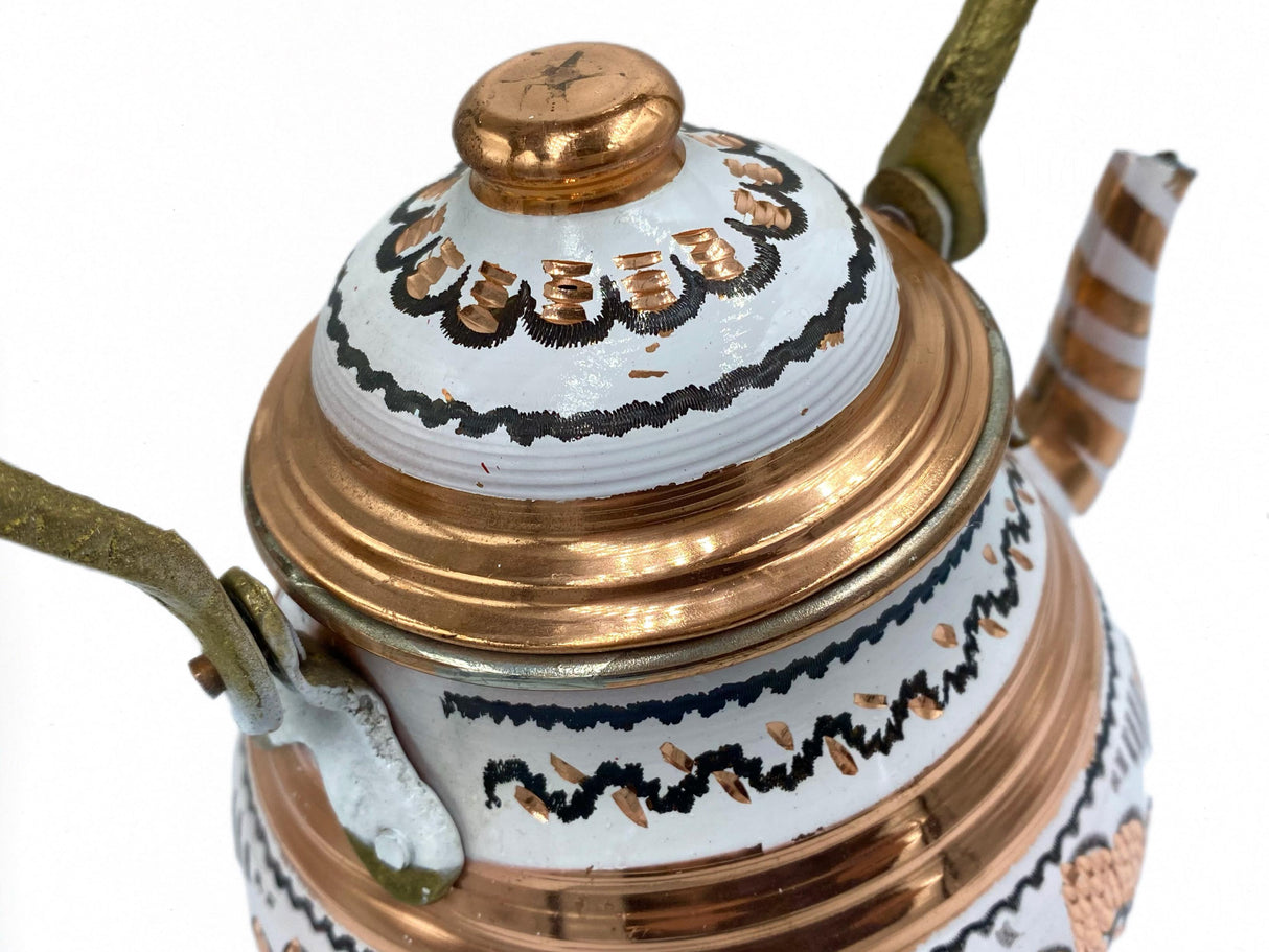 Lavina | Copper Turkish Teapot with Erzincan Design - TryAladdin