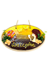 Delightful Women Handmade Welcome Printed Door Ornament - TryAladdin