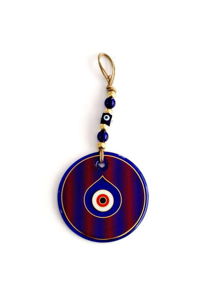 Drop Eye Model Gilded Red Glass Wall Ornament - TryAladdin