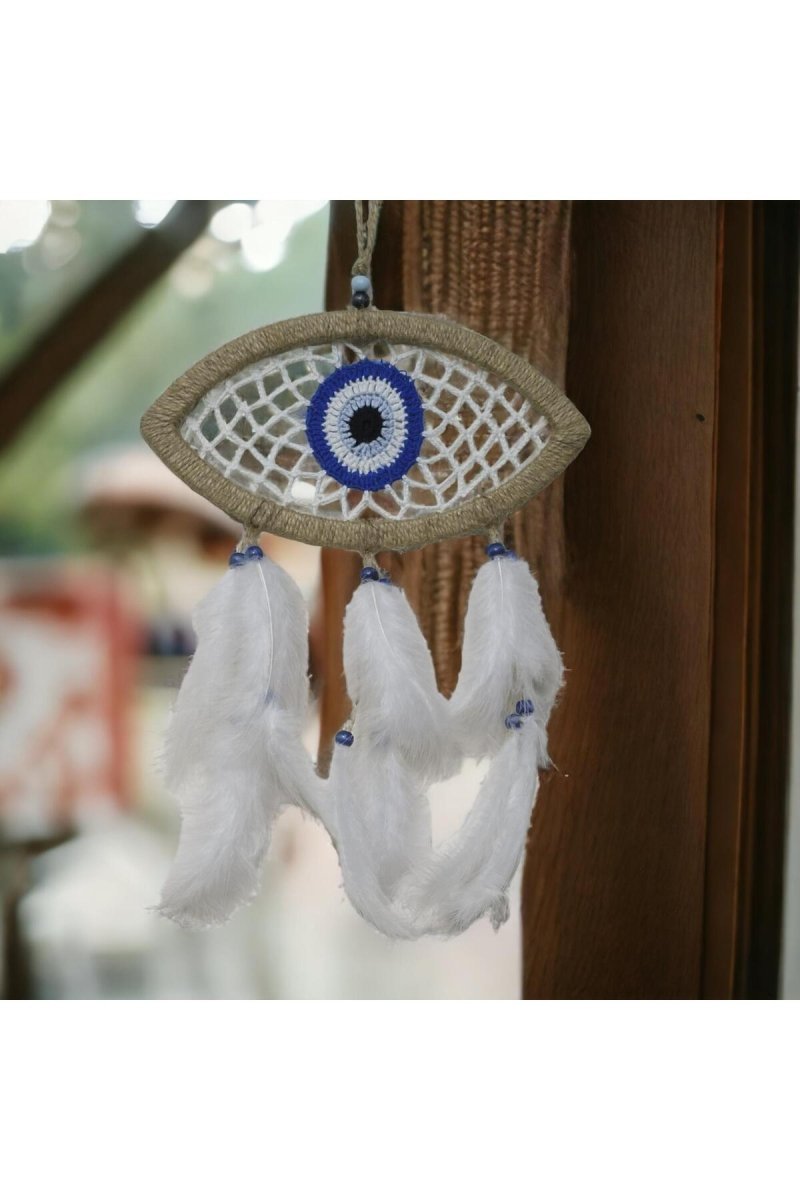 Eye Model Wall Ornament With Nazar Bead Motif Handmade - TryAladdin