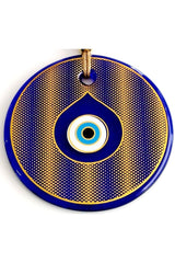 Golden Yellow Gilded Drop Eye Model Glass Wall Ornament - TryAladdin