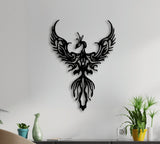 NR Dizayn | Phoenix Motif Metal Wall Art - TryAladdin